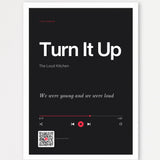 Song Player Poster 9 – Echtholzrahmen Weiß