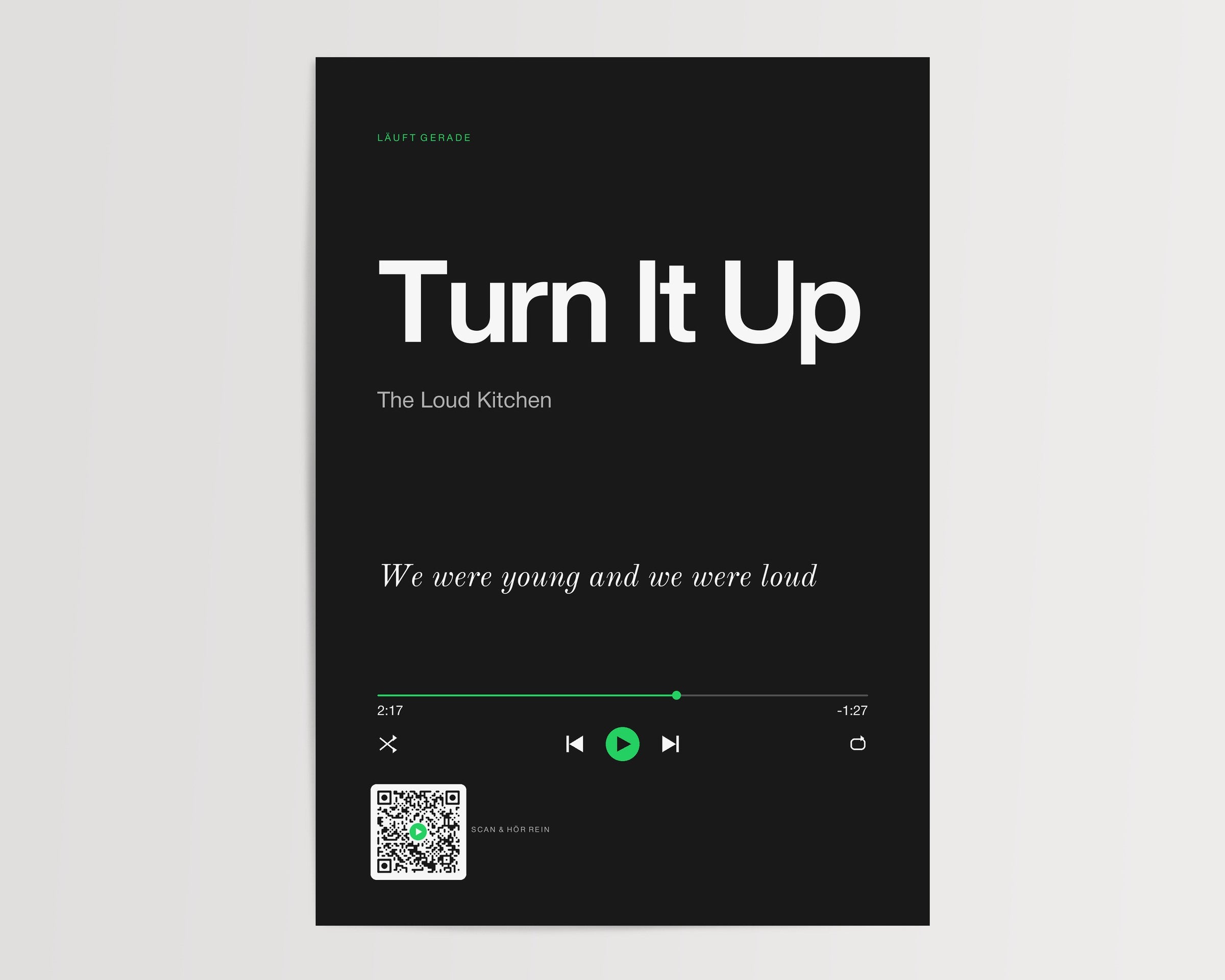 Song Player Poster 9 – Raumansicht