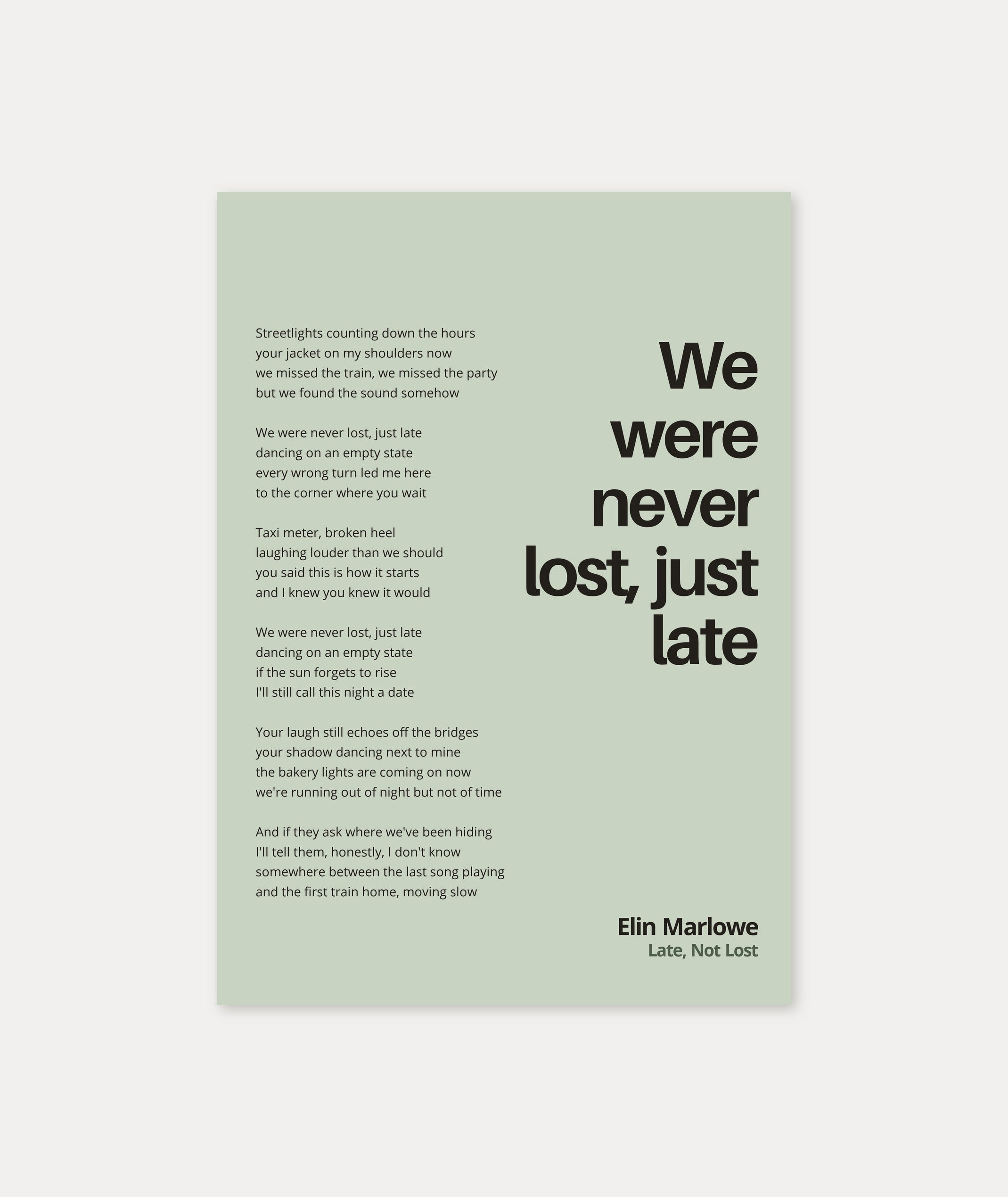 Songtext mit Zitat Poster 1