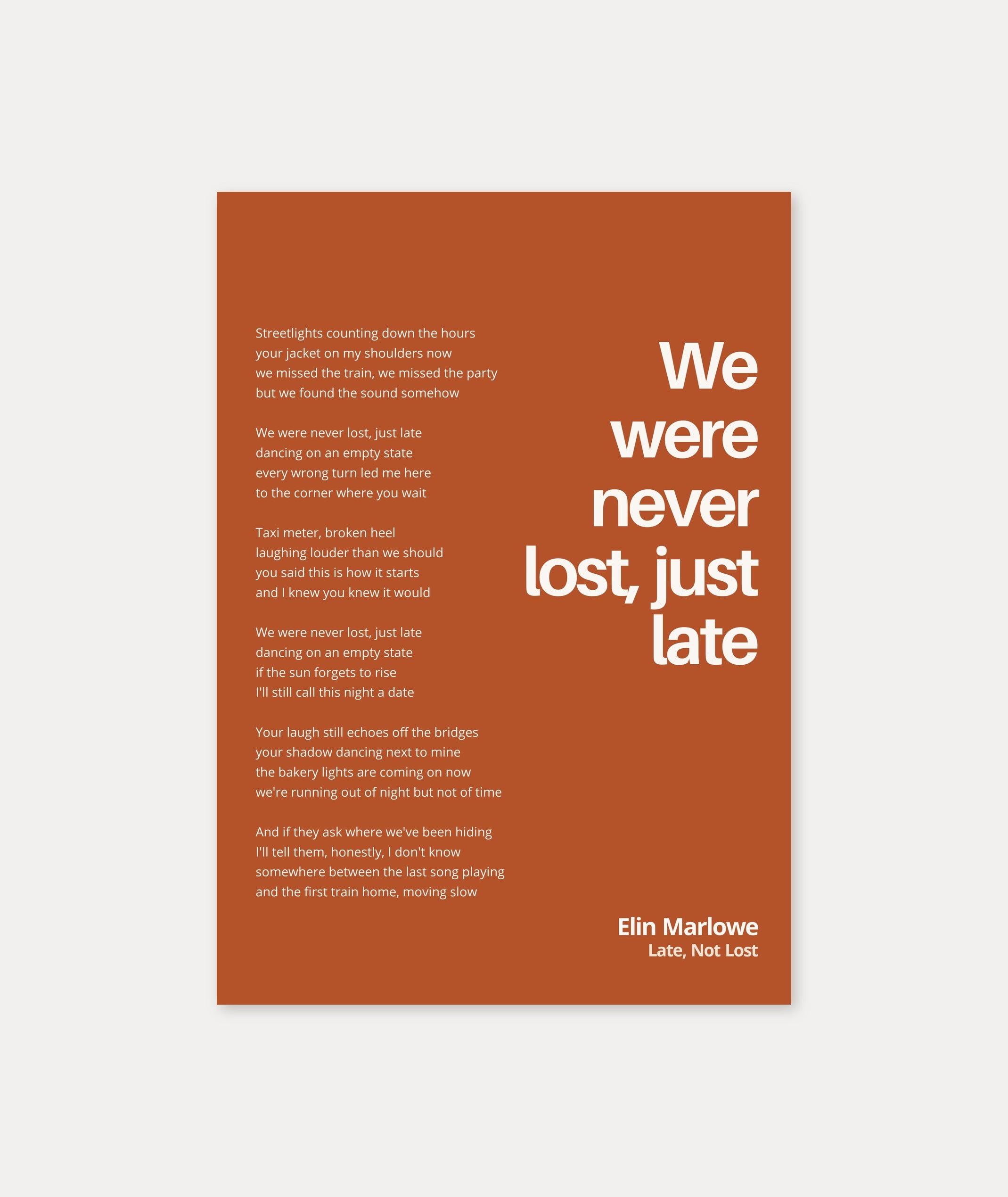 Songtext mit Zitat Poster 1