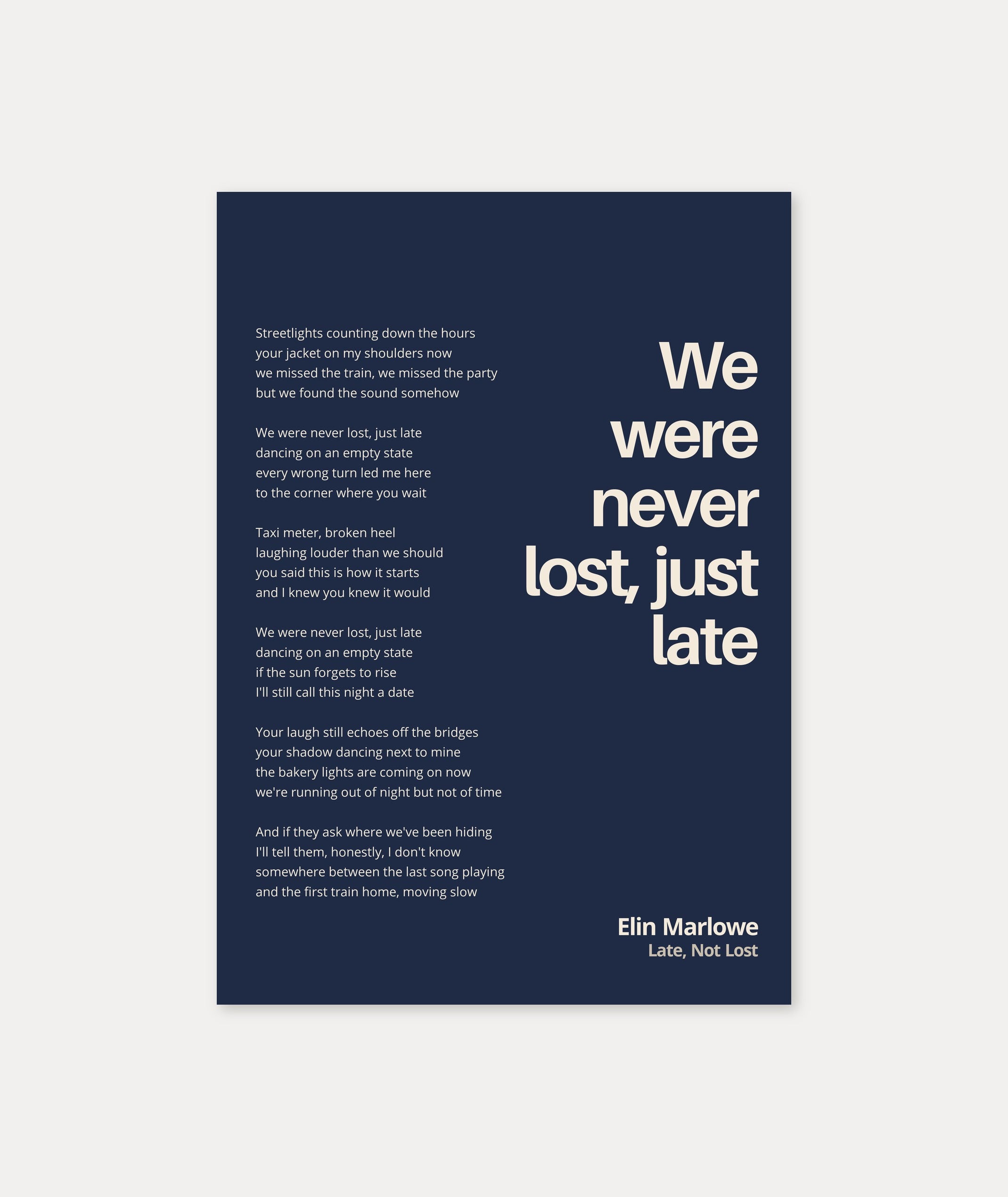 Songtext mit Zitat Poster 1