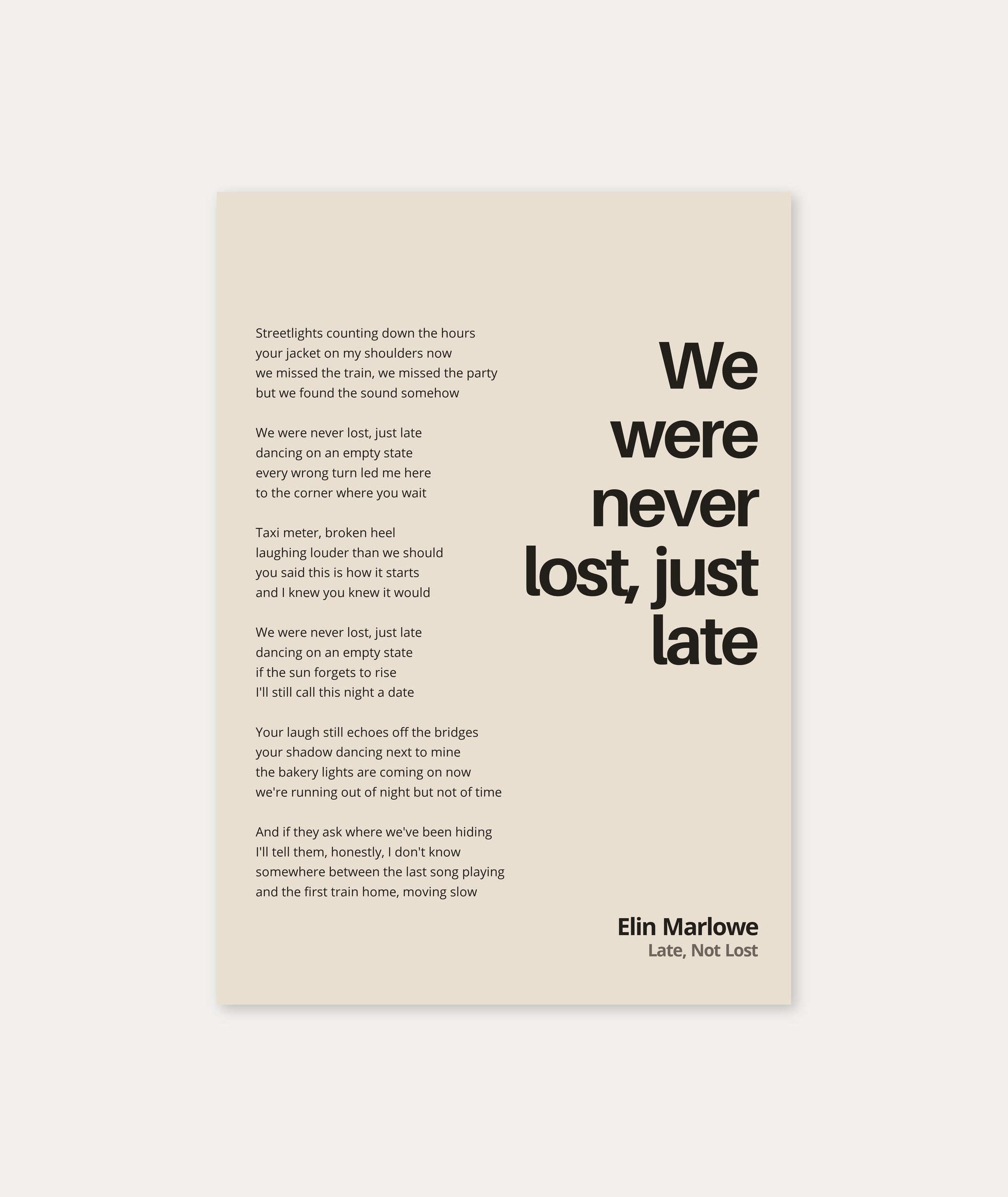 Songtext mit Zitat Poster 1