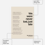 Songtext mit Zitat Poster 1 – Felder frei wählbar