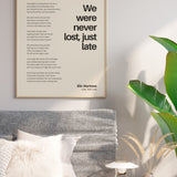 Songtext mit Zitat Poster 1 – im Wohnzimmer