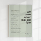 Songtext mit Zitat Poster 1 – im Wohnzimmer