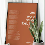 Songtext mit Zitat Poster 1 – an der Wand