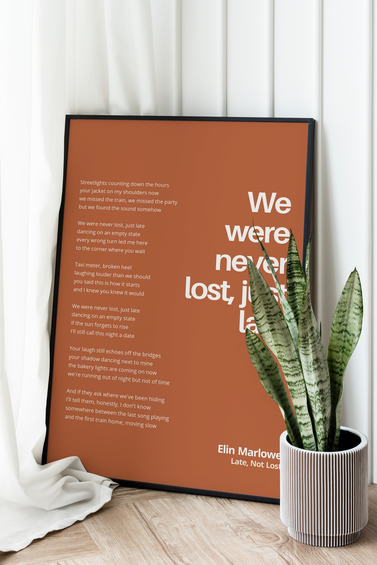 Songtext mit Zitat Poster 1 – an der Wand