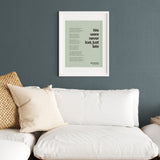 Songtext mit Zitat Poster 1 – an der Wand