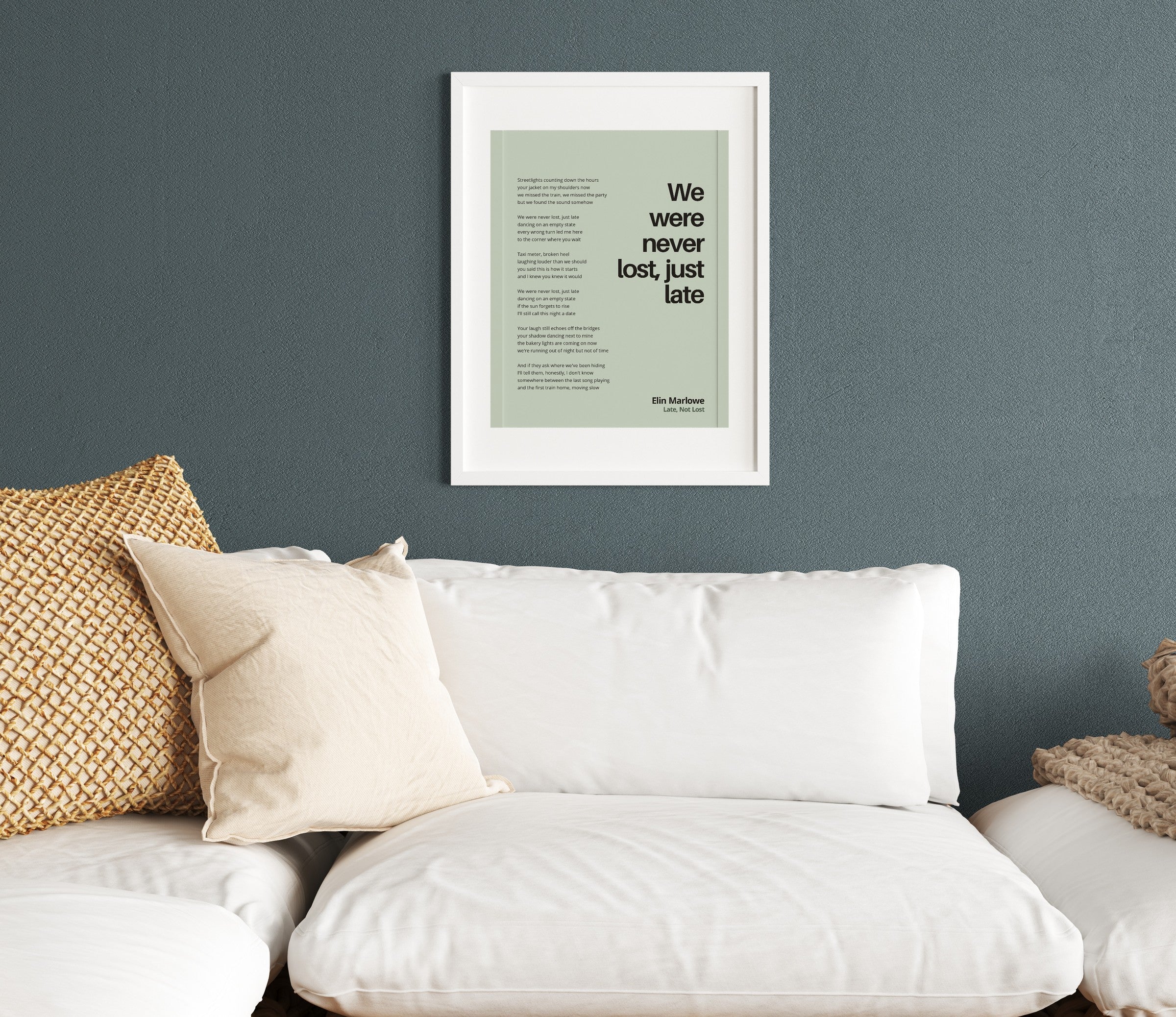 Songtext mit Zitat Poster 1 – an der Wand