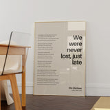 Songtext mit Zitat Poster 1 – Raumansicht