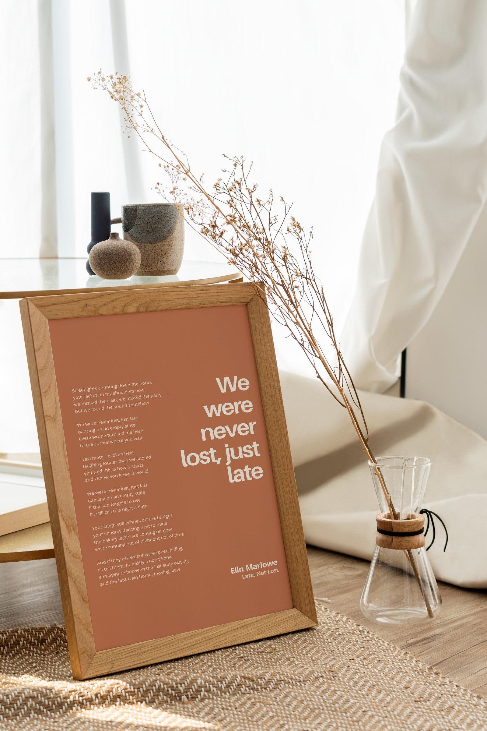 Songtext mit Zitat Poster 1 – Raumansicht