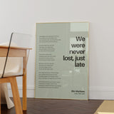 Songtext mit Zitat Poster 1 – Raumansicht