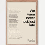 Songtext mit Zitat Poster 1 – Echtholzrahmen Natur