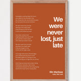 Songtext mit Zitat Poster 1 – Echtholzrahmen Natur