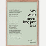 Songtext mit Zitat Poster 1 – Echtholzrahmen Natur