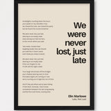 Songtext mit Zitat Poster 1 – Echtholzrahmen Schwarz