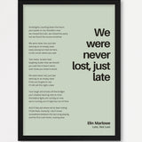 Songtext mit Zitat Poster 1 – Echtholzrahmen Schwarz