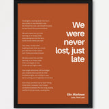 Songtext mit Zitat Poster 1 – Echtholzrahmen Schwarz