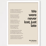 Songtext mit Zitat Poster 1 – Echtholzrahmen Weiß