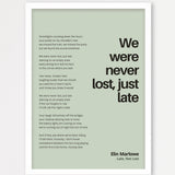 Songtext mit Zitat Poster 1 – Echtholzrahmen Weiß