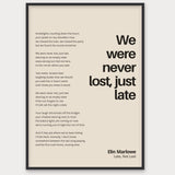 Songtext mit Zitat Poster 1 – Aluminiumrahmen Schwarz