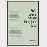 Songtext mit Zitat Poster 1 – Aluminiumrahmen Schwarz