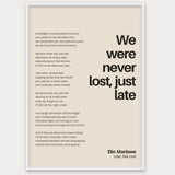 Songtext mit Zitat Poster 1 – Aluminiumrahmen Weiß