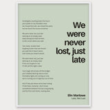 Songtext mit Zitat Poster 1 – Aluminiumrahmen Weiß