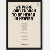 Songtext mit Zitat Poster 10 – Echtholzrahmen Schwarz