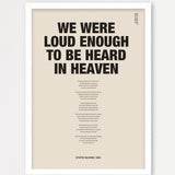 Songtext mit Zitat Poster 10 – Echtholzrahmen Weiß