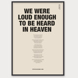 Songtext mit Zitat Poster 10 – Aluminiumrahmen Schwarz