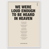 Songtext mit Zitat Poster 10 – Aluminiumrahmen Weiß