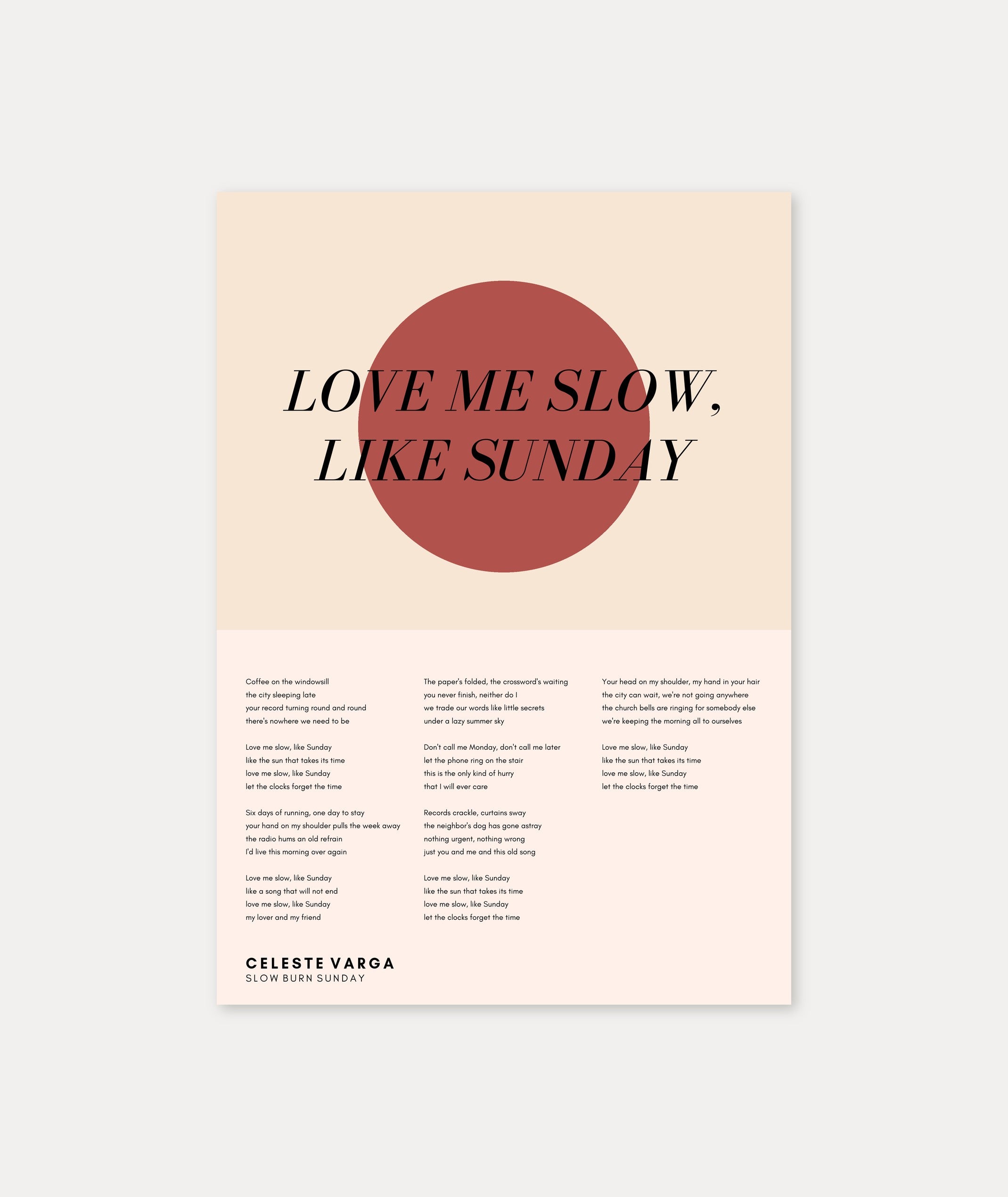 Personalisiertes Songtext-Poster mit Wunschzitat, Design 5
