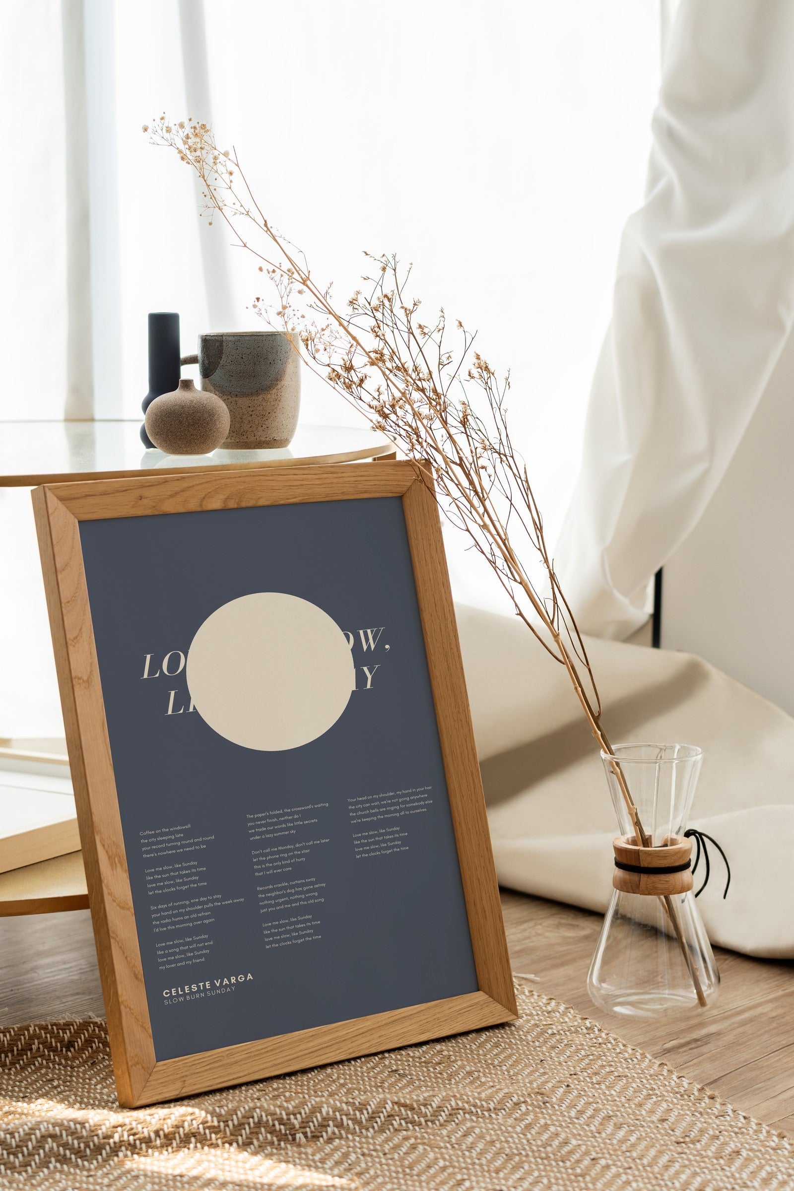 Songtext mit Zitat Poster 5 – im Wohnzimmer