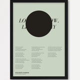 Songtext mit Zitat Poster 5 – Echtholzrahmen Schwarz