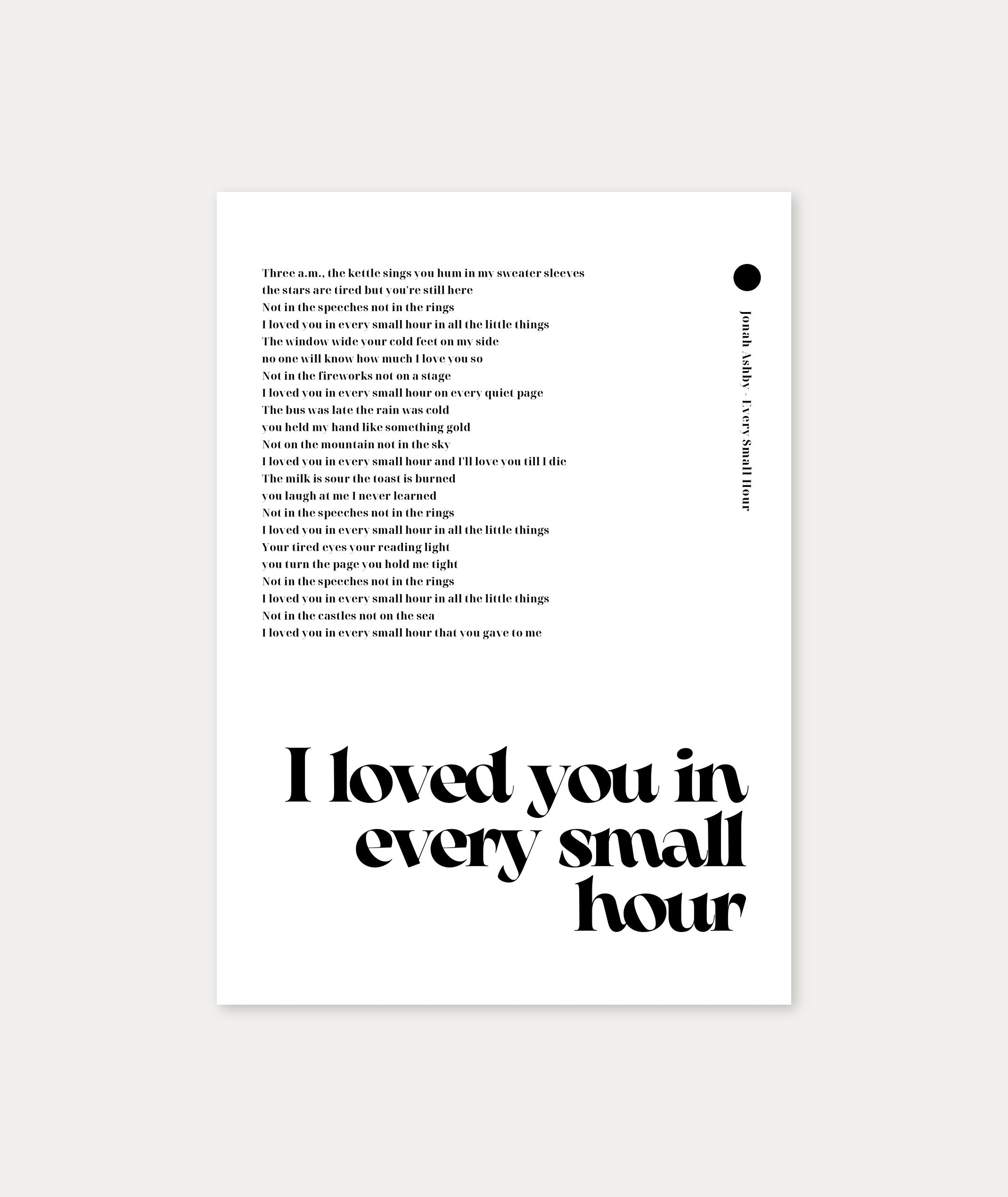 Personalisiertes Songtext-Poster mit Wunschzitat, Design 6