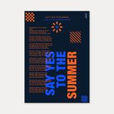 Personalisiertes Songtext-Poster mit Wunschzitat, Design 7 in Dunkelblau