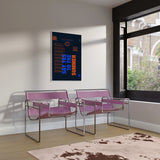 Personalisiertes Songtext-Poster mit Wunschzitat, Design 7 in Dunkelblau – an der Wand