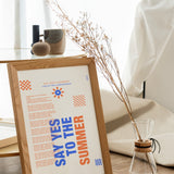Personalisiertes Songtext-Poster mit Wunschzitat, Design 7 in WeiÃŸ – im Wohnzimmer