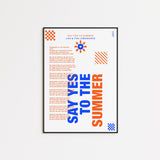 Personalisiertes Songtext-Poster mit Wunschzitat, Design 7 in WeiÃŸ – an der Wand