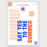 Personalisiertes Songtext-Poster mit Wunschzitat, Design 7 in WeiÃŸ – Aluminiumrahmen Weiß