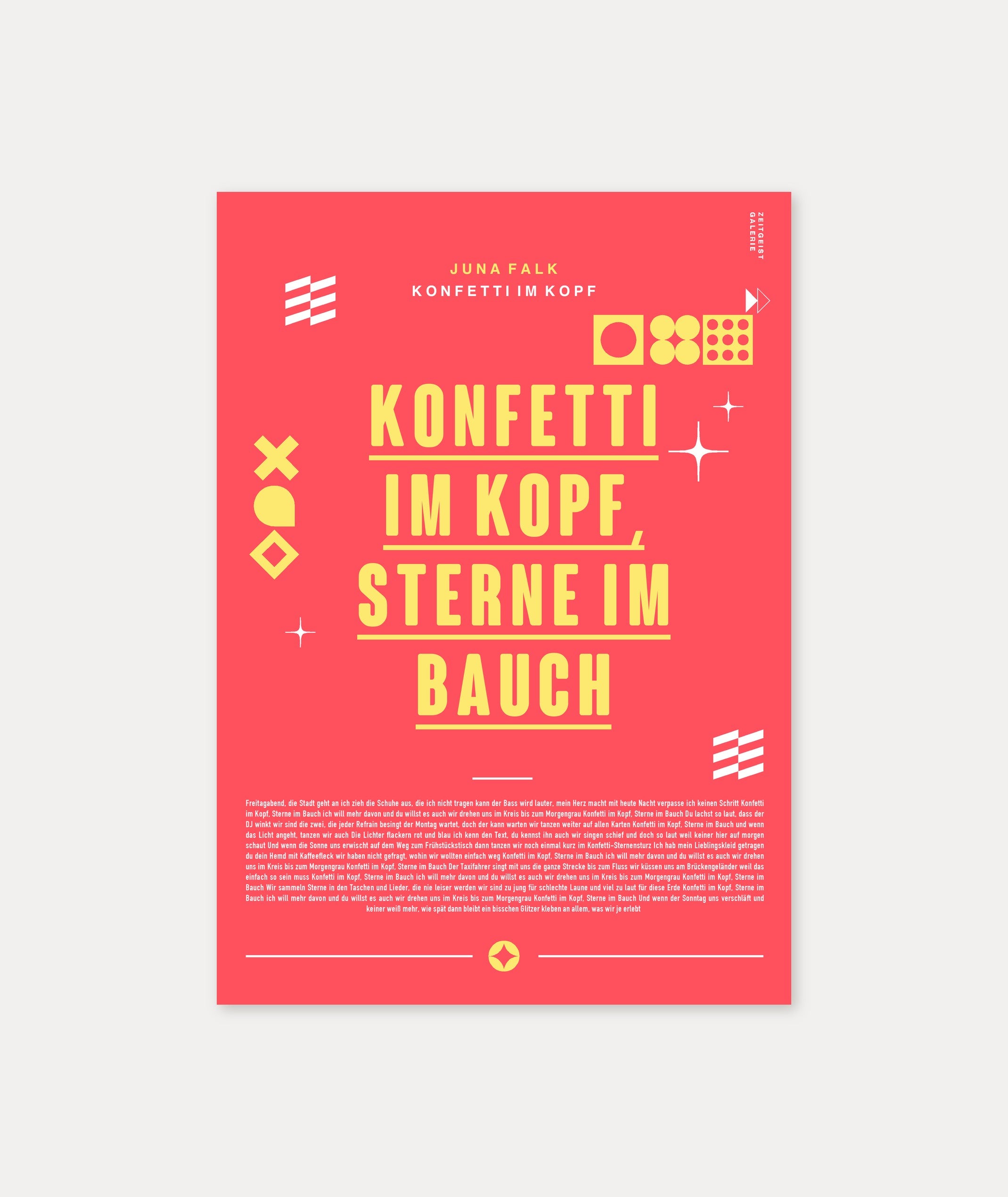 Personalisiertes Songtext-Poster mit Wunschzitat, Design 8 in Granatapfel