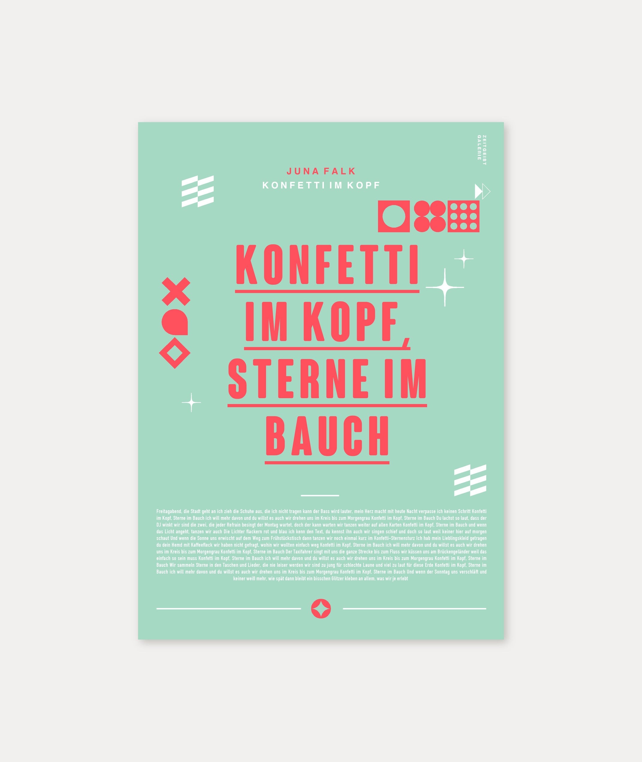 Personalisiertes Songtext-Poster mit Wunschzitat, Design 8 in Mint