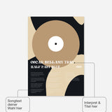 Personalisiertes Songtext-Poster, Design 3 – Songtext, Interpret und Titel frei wählbar