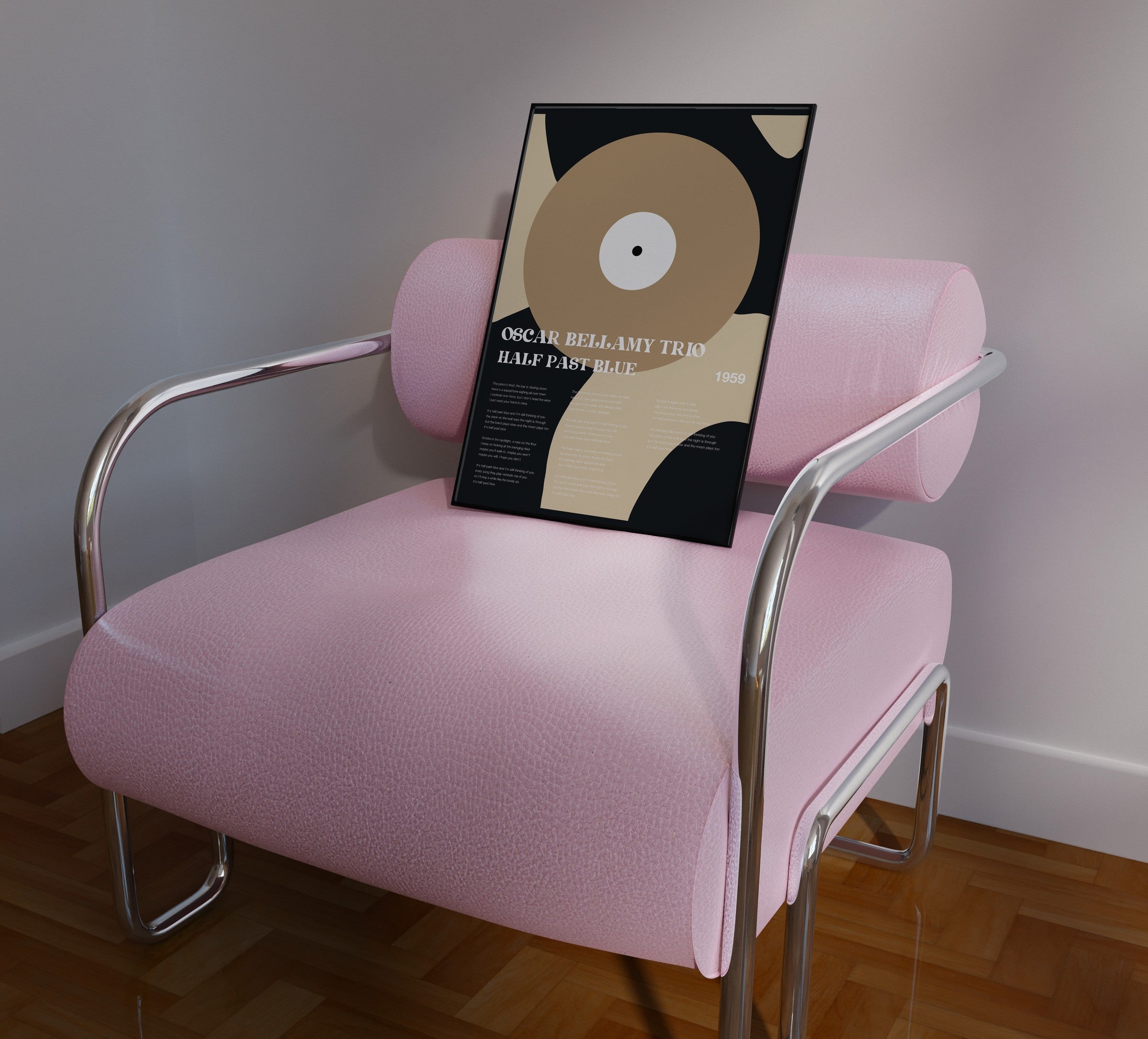 Personalisiertes Songtext-Poster, Design 3 – im Wohnzimmer