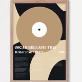 Personalisiertes Songtext-Poster, Design 3 – Echtholzrahmen Natur