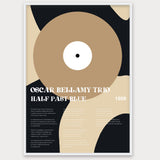 Personalisiertes Songtext-Poster, Design 3 – Aluminiumrahmen Weiß
