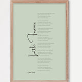 Songtext Poster 5 – Echtholzrahmen Natur