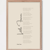 Songtext Poster 5 – Echtholzrahmen Natur