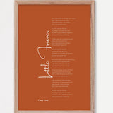 Songtext Poster 5 – Echtholzrahmen Natur